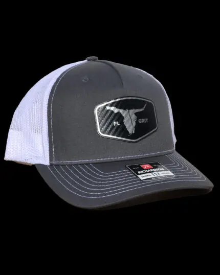 Hat – Patch – Gray and White Carbon