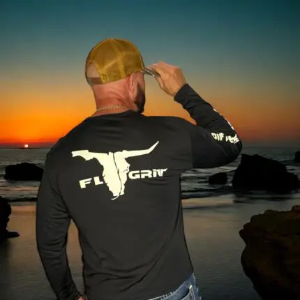 Black Long Sleeve Poly - Bull Logo