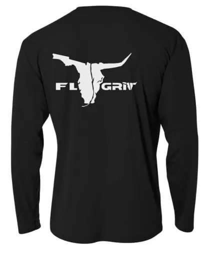 Ladies Black Long Sleeve Logo Poly
