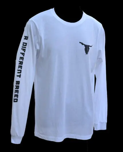 Ladies White Long Sleeve Tee - FL Grit Bull