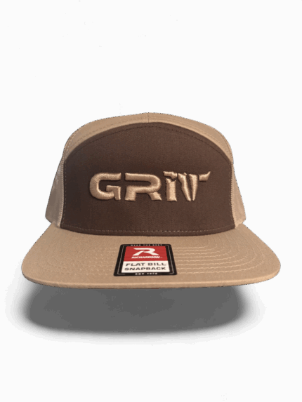 Brown Richardson Flat Bill Embroidered Grit