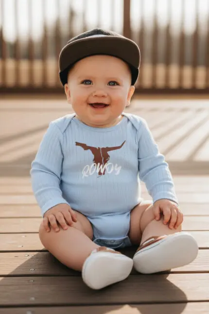 Light Blue Rowdy Onesie