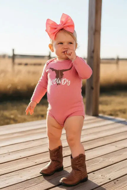 Pink Rowdy Onesie