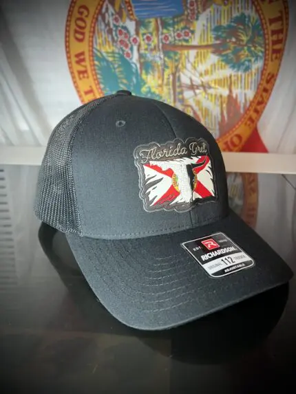 Black Poly Richardson Trucker FLGRIT FLAG