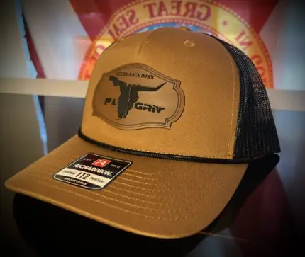 Caramel Richardson Trucker Leather Grit Patch