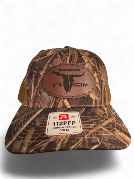Camo Richardson Trucker Barbed Leather