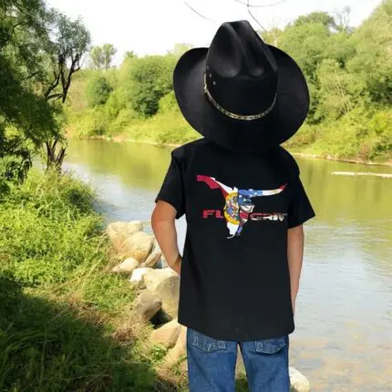 Black FL/US Bull Toddler Tee