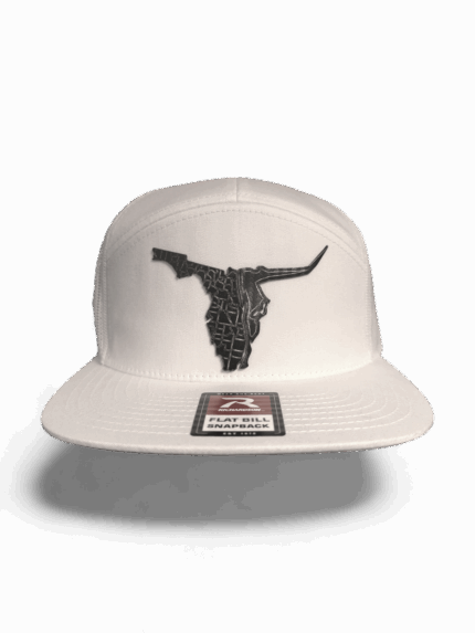 White Richardson FlatBill Black Raging Bull