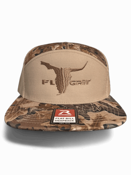 Camo/Tan Richardson Flat Bill Embroidered