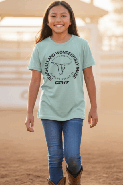 Youth Dust Blue Wonderfully Made Tee