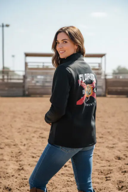 Ladies Black Soft Shell Jacket EST. 1845