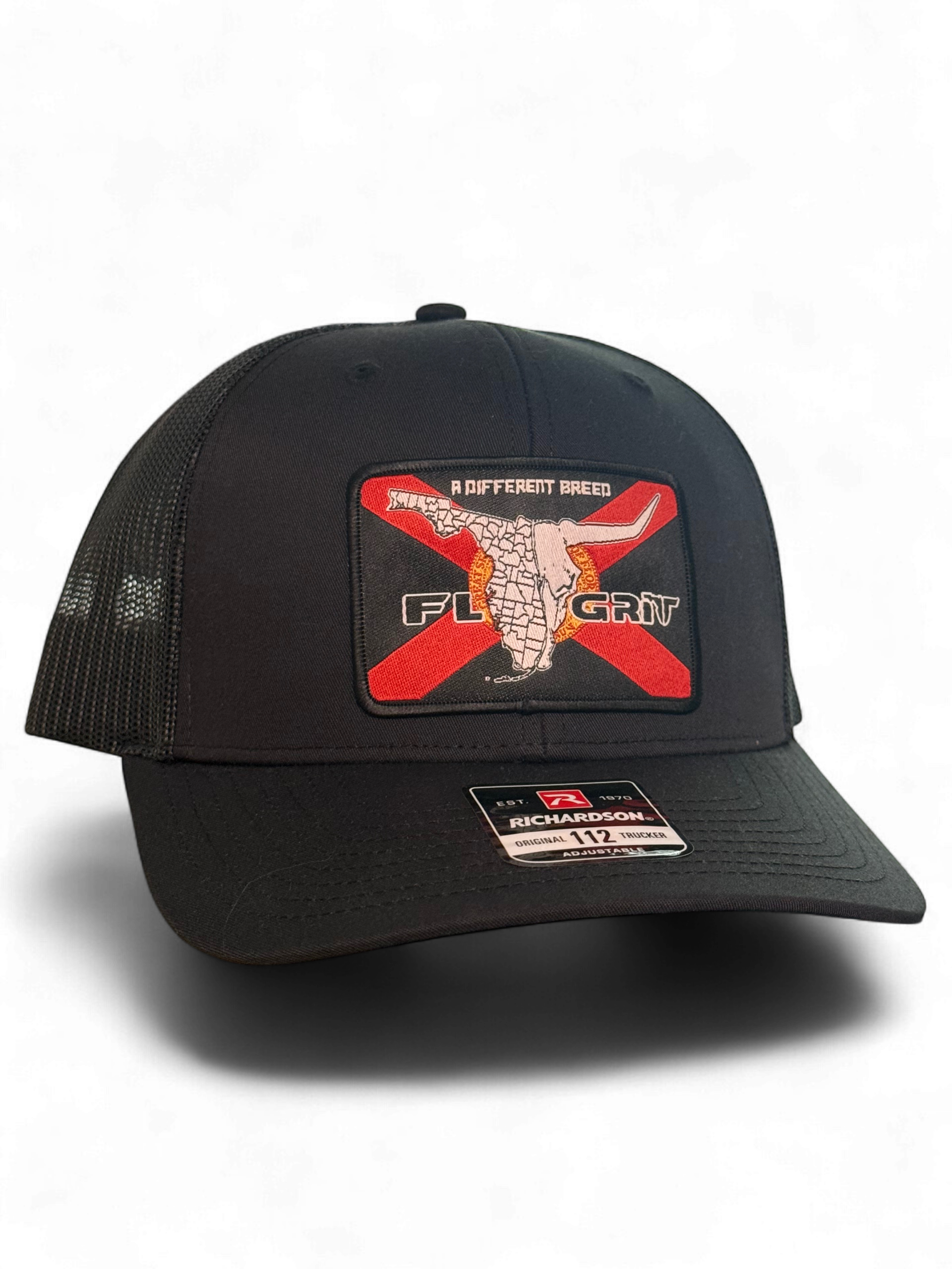 Black Richardson Trucker Grit Flag