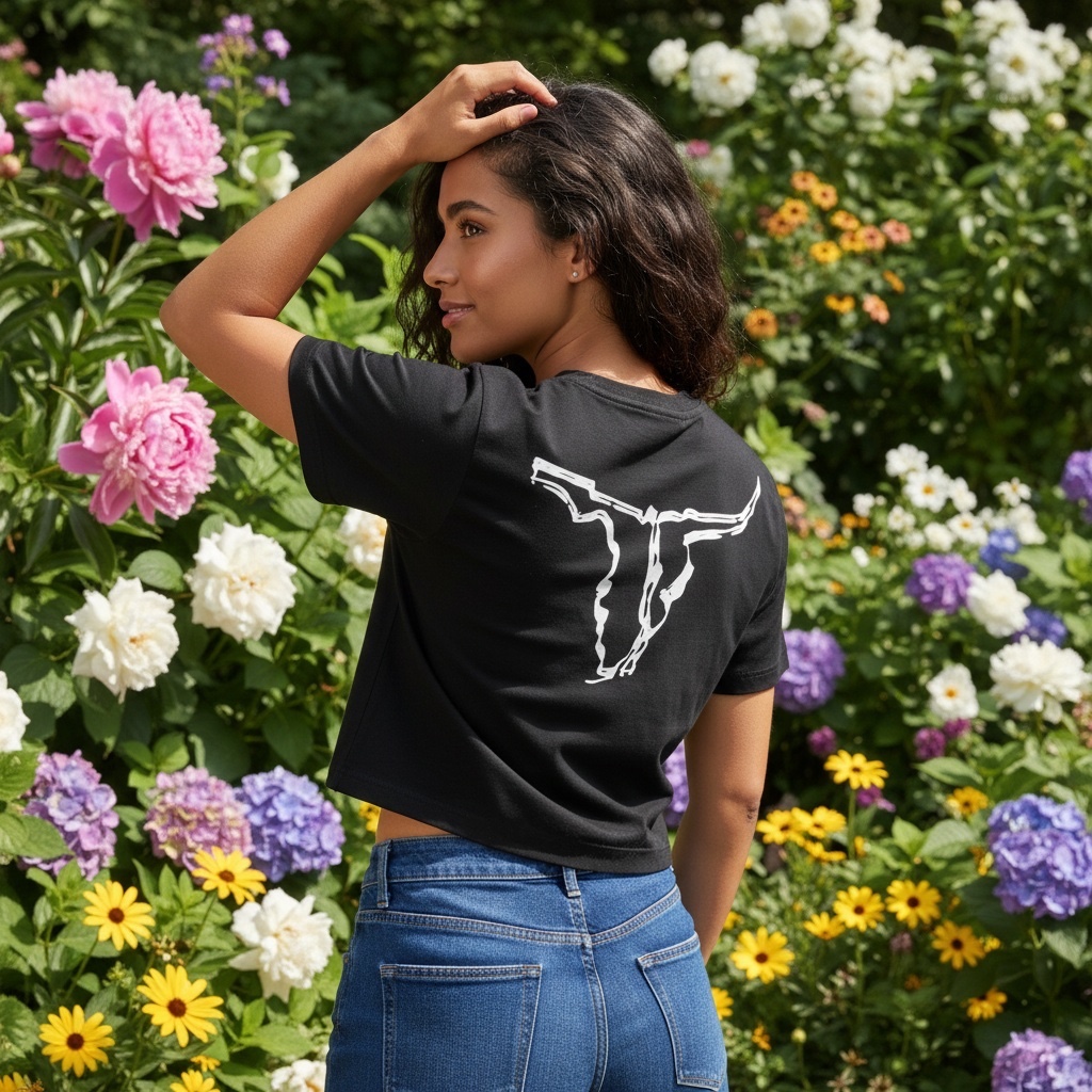 Cut-off Crop Tee Branded Bull - Image 2