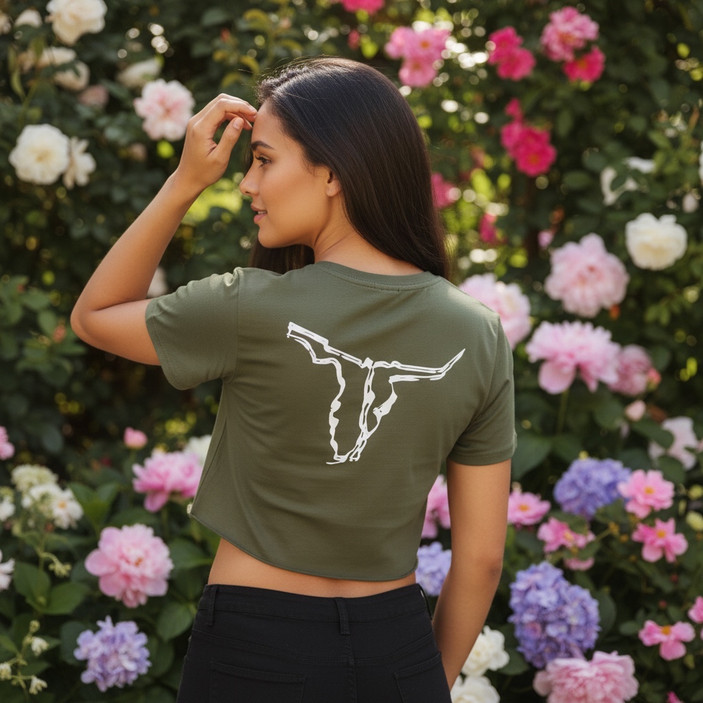 Cut-off Crop Tee Branded Bull - Image 3