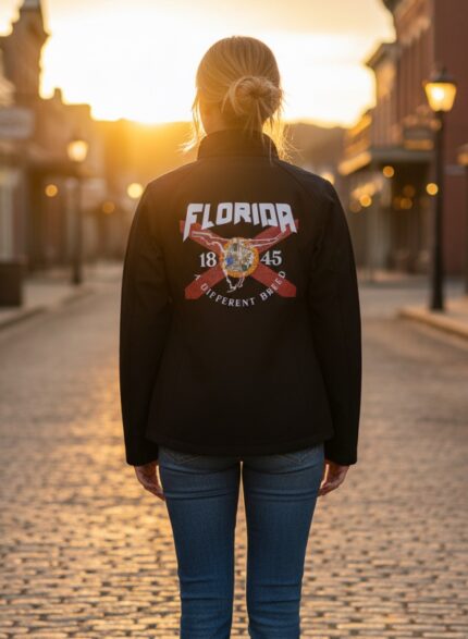 Ladies Black Soft Shell Jacket EST. 1845