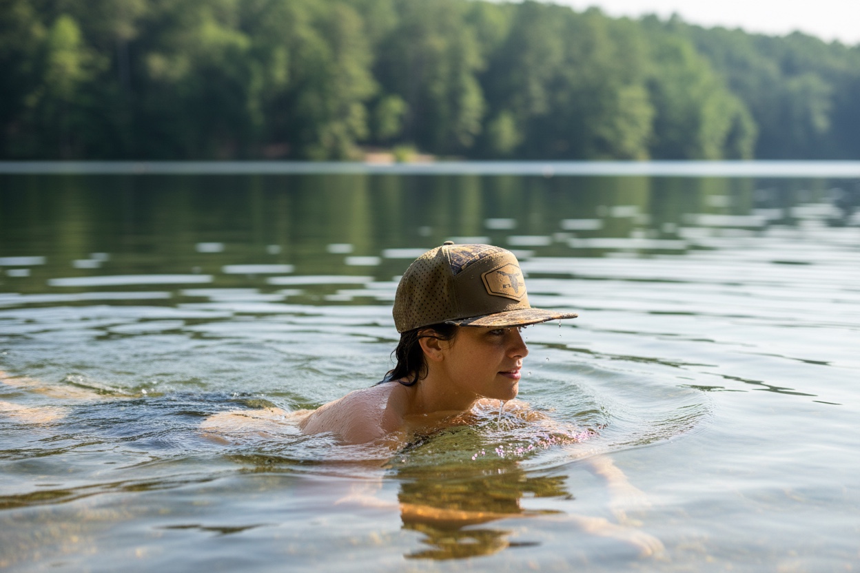 Gator Scale Camo Water Wick Flat Bill - Image 5