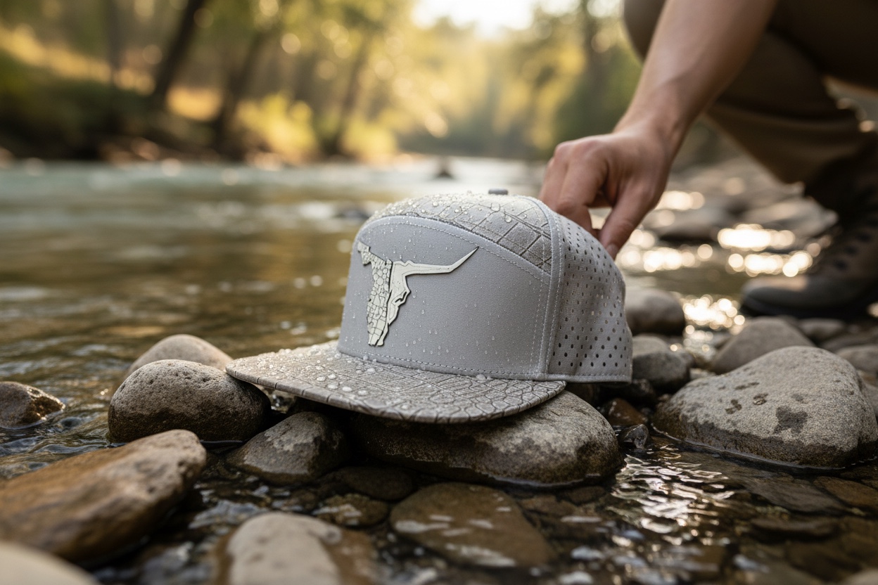 Alligator Gray Water Wick Flat Bill - Image 5