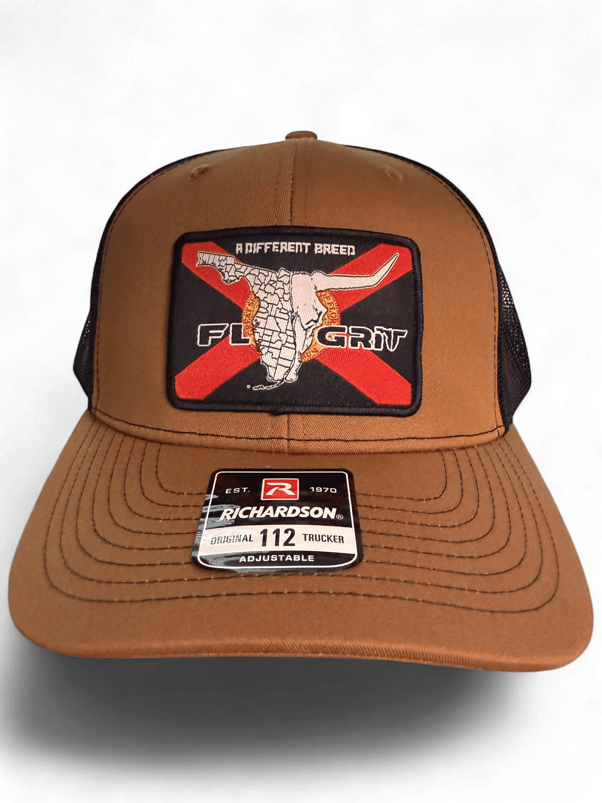 Caramel Richardson Trucker Grit Flag