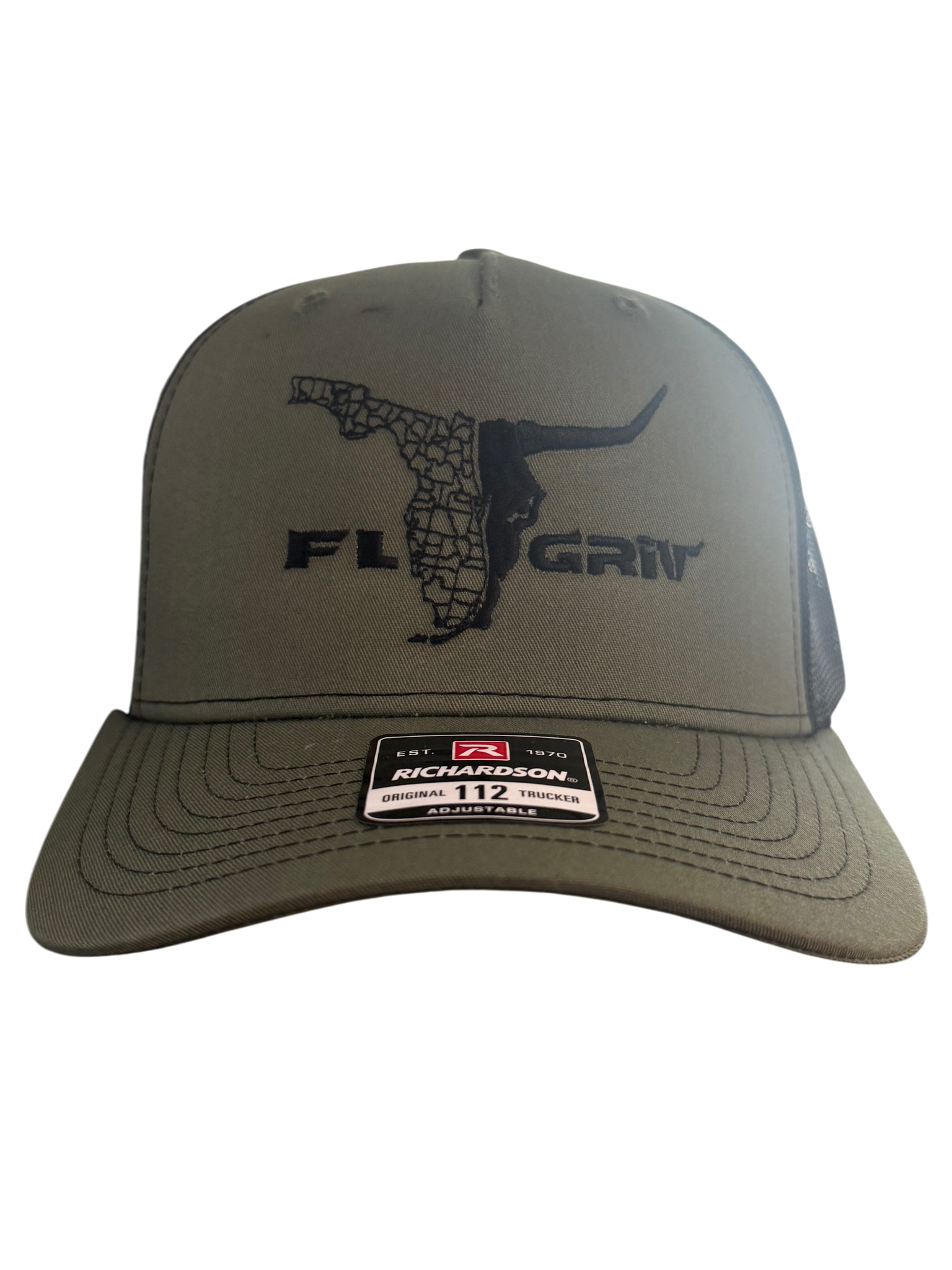 Green Richardson Trucker Embroidered