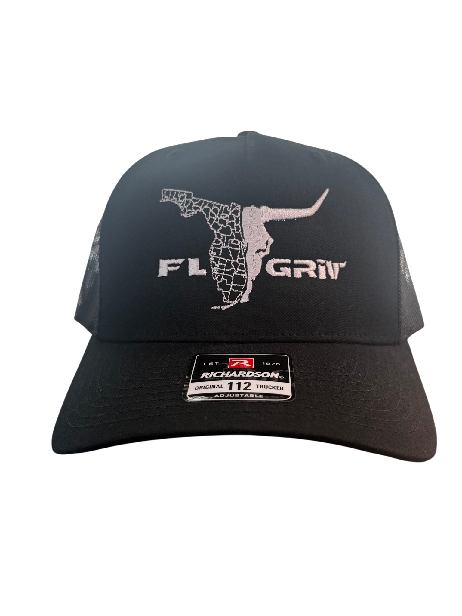 Black Richardson Trucker Embroidered