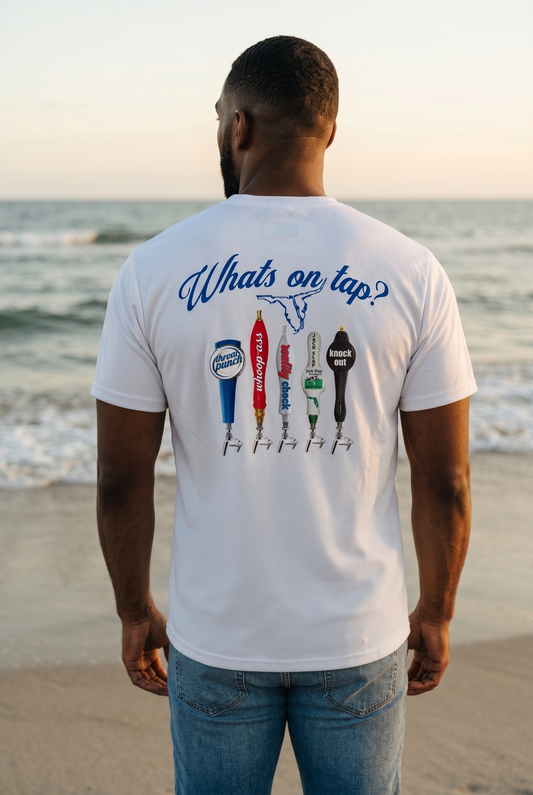 White Poly Tab Tee
